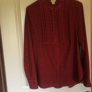 J Crew checked blouse